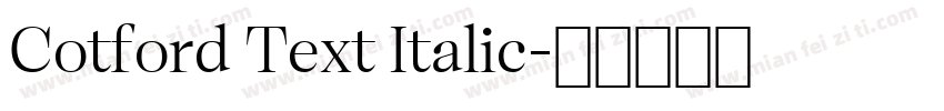 Cotford Text Italic字体转换